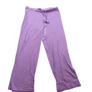Dana Buchman Intimates Womens Pajama Pants Lavender Size L Relaxed Fit